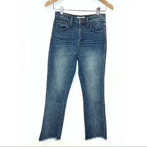 Madewell 10” High Riser Cali Demi Boot Jeans Blue E5296 Size 25